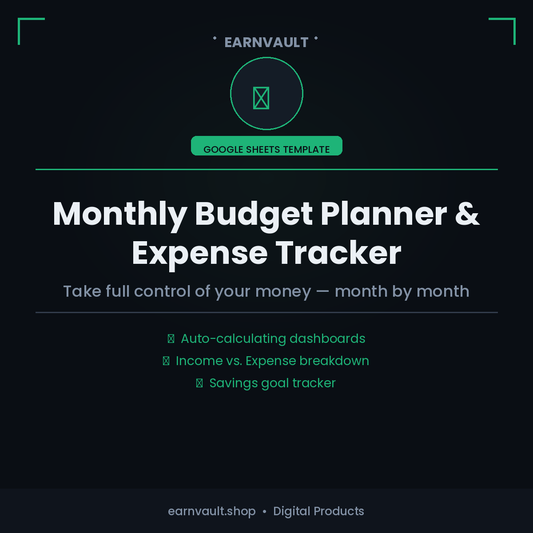 Monthly Budget Planner & Expense Tracker (Google Sheets Template)